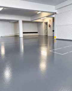 Grey epoxy flooring for commercial facility