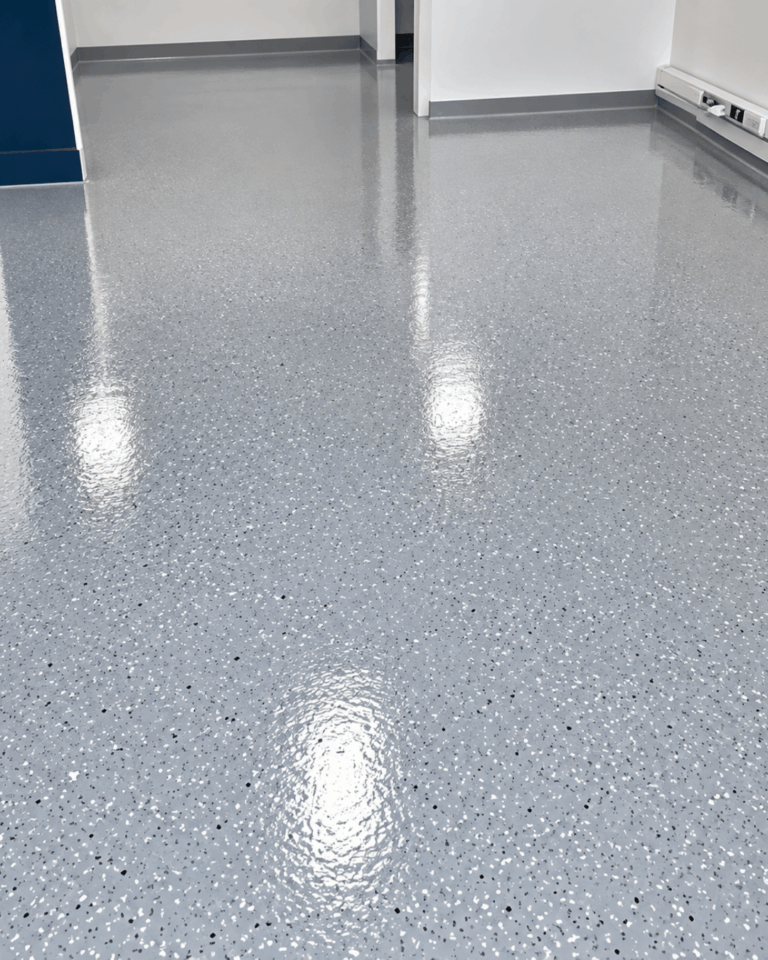 commercial epoxy flooring with flakes