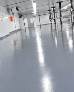 industrial epoxy flooring for a factory